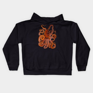 Red Octopus Kids Hoodie